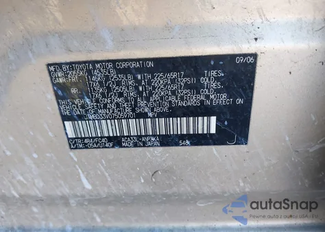 2007 Toyota Rav4 from USA, damaged, VIN JTMBD33V075059701